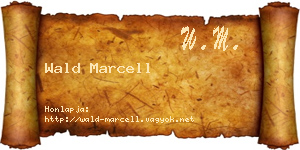 Wald Marcell névjegykártya