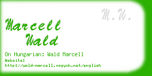 marcell wald business card